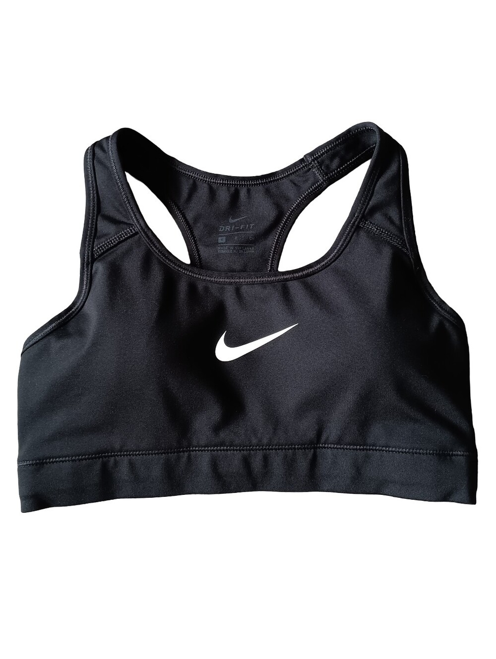 🖤*4/$15* Nike Dri-FIT Black Swoosh Racerback Sports Bra Small Womens Athletic